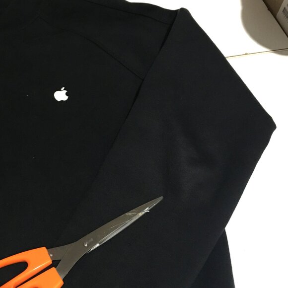 Apple Jacket Mens Large Black Employee Full Zip Embroidered Logo Tech Sweatshirt - Picture 3 of 8